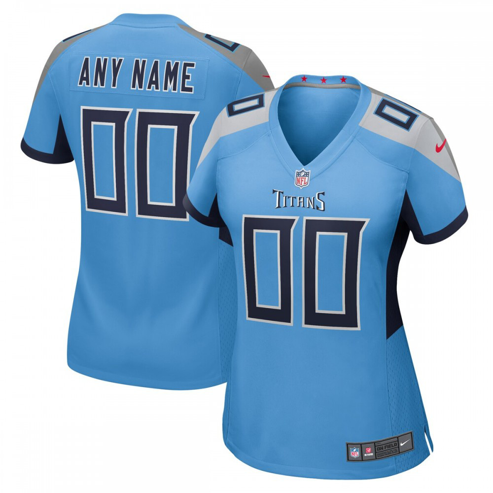 Tennessee Titans Nike Women's Alternate Custom Game Jersey - Light Blue-GridironStore